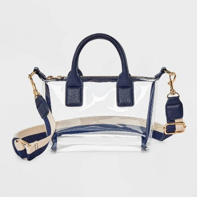 Foundational Mini Tote Handbag - Universal Thread Navy/Clear