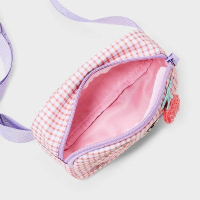 Girls' Gingham with Fruit Patches Fanny Crossbody Bag - Cat & Jack? Purple