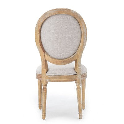 Set of 2 Phinnaeus Dining Chair Beige - Christopher Knight Home: Upholstered, Rubberwood Frame, 250lb Capacity (LOCAL PICKUP ONLY)