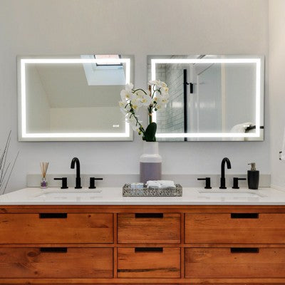 LED Bathroom Mirror, 48 x 36 Inches Backlit + Front Lighted Bathroom Vanity Mirror with Lights for Wall, Anti-Fog, Dimmable (LOCAL PICKUP ONLY)