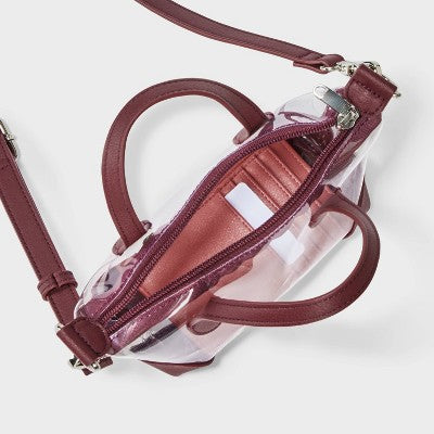 Game Day Clear Pouchette Crossbody Bag - Wild Fable Maroon