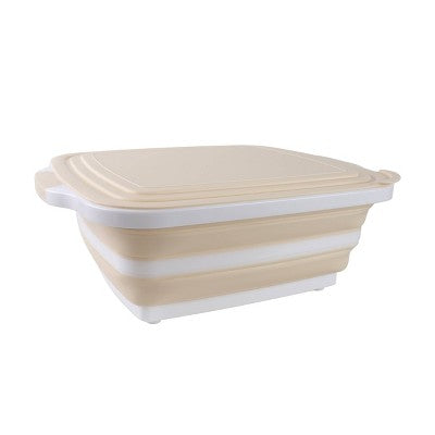 Cook With Color 20"x16" BBQ Collapsible Tub Tan
