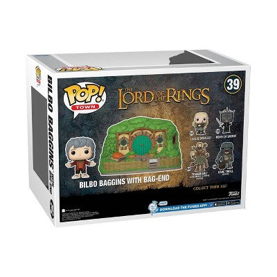 Funko POP Town: Lord of The Rings Bilbo Baggins with Bag-End Vinyl Figure