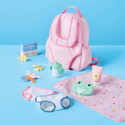 Baby Doll Diaper Bag Play Set - Gigglescape: Includes Diapers, Changing Pad & Toy Accessories