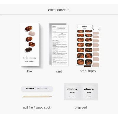 Ohora Gel Nail Art Design Line - Coffee Toffee - 30pc