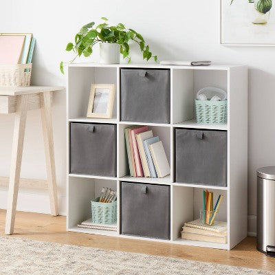 11" 4pk Fabric Bin Gray - Brightroom