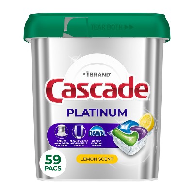 Cascade Platinum Action Pacs Dishwasher Detergent - Lemon - 59ct
