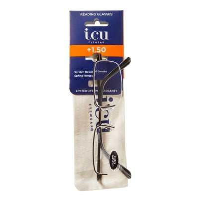 ICU Eyewear Titanium Reading Glasses - +1.50