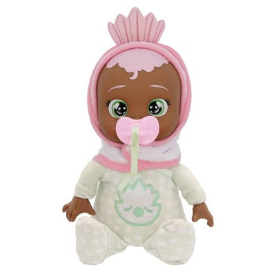 Cry Babies Tiny Cuddles Newborn 10" Daphne Baby Doll Pink Hair/Green Eyes