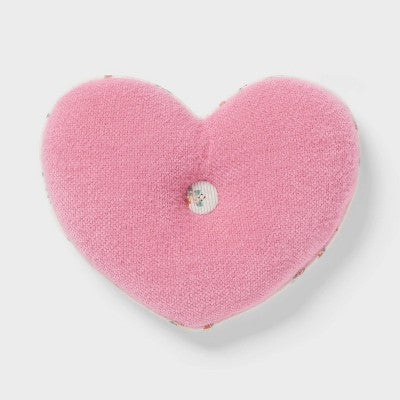 Heart Reversible Mini Decorative Pillow Pink - Pillowfort