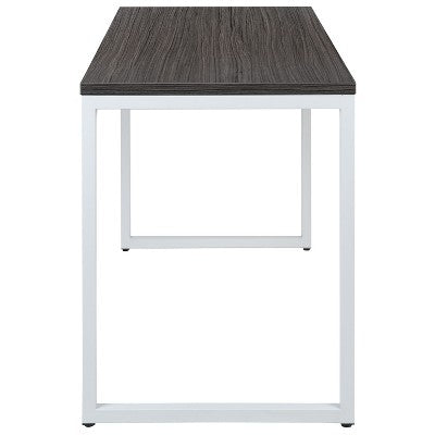Flash Furniture Tiverton Industrial Modern Desk - Commercial Grade Office Computer Desk and Home Office Desk - 47" Long (Rustic Gray/White) (LOCAL PICKUP ONLY)