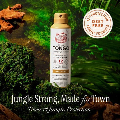 Grand Tongo DEET-Free Picaridin Insect Repellent Family Formula - Fragrance Free - 4.5oz: Skin Spray for Mosquito Protection