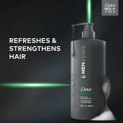 Dove Men+Care 2-in-1 Shampoo & Conditioner - Fresh & Clean - 28oz