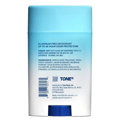 TONE Aluminum-Free Deodorant - Island Breeze - 2.65oz