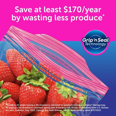 Ziploc Storage Gallon Bags with Grip 'n Seal Technology - 22ct