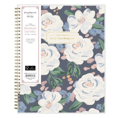Ivory Paper Co. 2024-25 Weekly/Monthly Planner 11"x8.5" Wirebound Frosted Charley: Adult Stationery, July-June Calendar