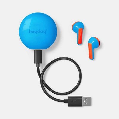 True Wireless Bluetooth Earbuds - heyday Bright Blue: In-Ear Headphones, Polyurethane Cushion