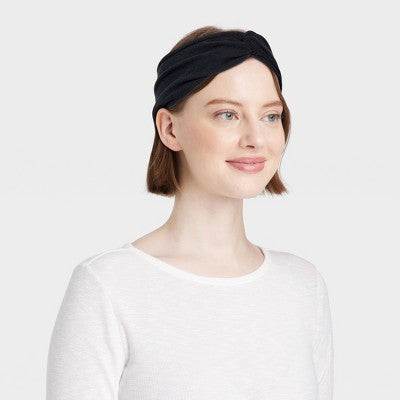 Suede Jersey Wide Headwrap - Universal Thread Black