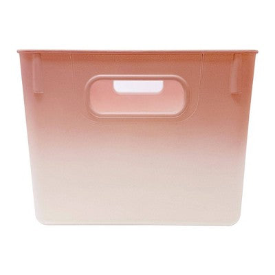 Isaac Jacobs 2pk 7"x8.11" Decorative Storage Ombre Bin Pink