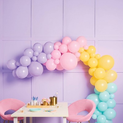 70ct Large Balloon Arch Garland Pastels - Spritz