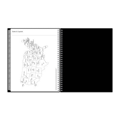 Blue Sky 2024-25 Weekly/Monthly Planner 11"x8.5" Wirebound Black