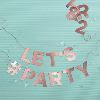 Rose Gold Metallic Create Your Own Banner - Spritz