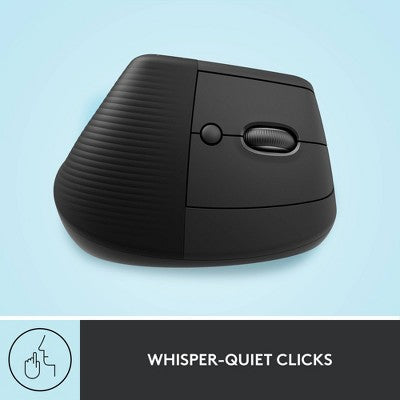 Logitech Lift Bluetooth Mouse - Black: Ergonomic Wireless Computer Accessory