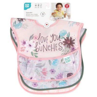 Bumkins Bibs - Floral Lace - 3pk