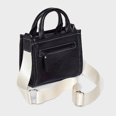 Mini Tote Crossbody Bag - Wild Fable Black