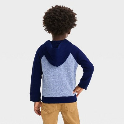 Toddler Boys' 2pk Fleece Crew Neck Sweatshirt Black/Navy Blue 3T