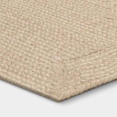 2'x3' Natural Woven Rectangular Braided Indoor Accent Rug Heathered Cream - Threshold (LOCAL PICKUP ONLY)
