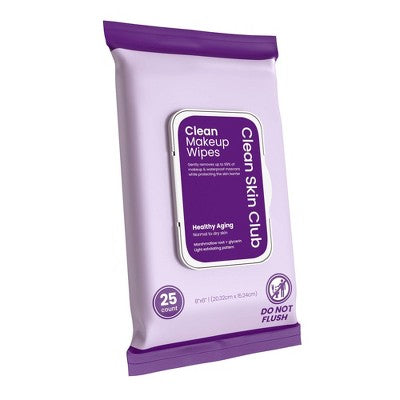 Clean Skin Club Makeup Facial Cleansing Wipes Healthy Aging - 25ct