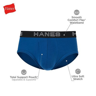 Hanes Premium Men's 3pk Briefs - Gray/Blue/Black XL