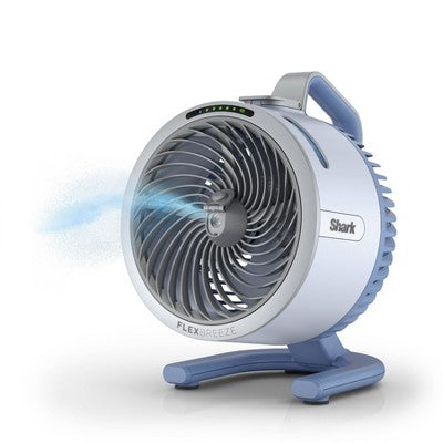 Shark FlexBreeze HydroGo Ultra-Powerful Portable Fan Mists Indoors and Outdoors FA05BL Glacier