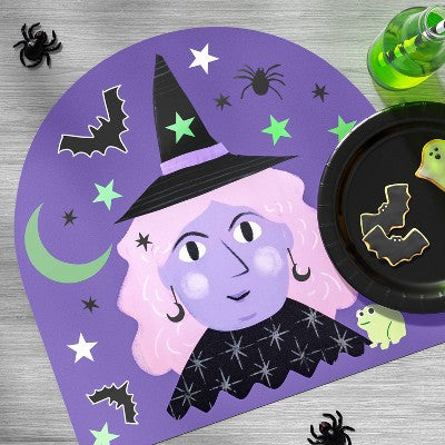 Halloween Witch Interactive Placemat Purple - Hyde and EEK! Boutique