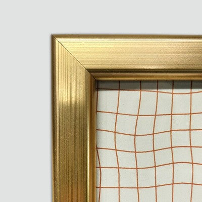 Harbortown 4pk 2"x3" Soft Linear Profile Mini Picture Frames Brass