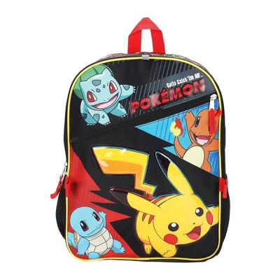 AS IS-MISSING WATER BOTTLE-Pokemon Kids' 16" Backpack 5pc Set - Black