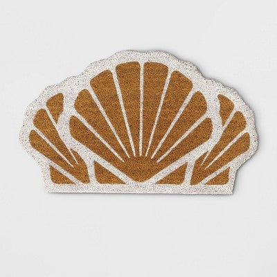 18"x30" Shells Coir Doormat Natural/White - Sun Squad (LOCAL PICKUP ONLY)