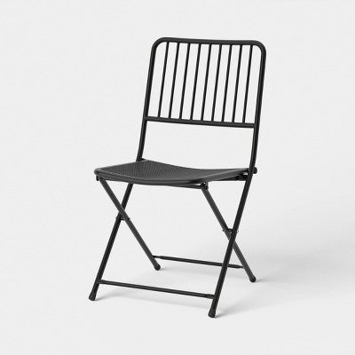 Wire Back Outdoor Patio Chair Black - Room Essentials (LOCAL PICKUP ONLY)