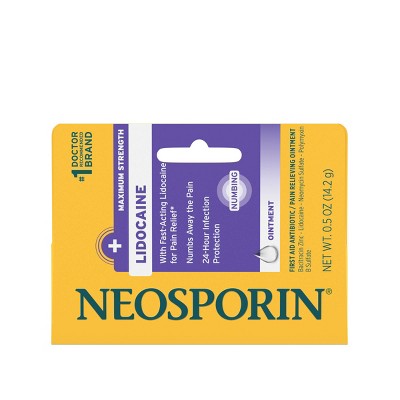 Neosporin + Lidocaine Antibiotic Treatment - 0.5oz