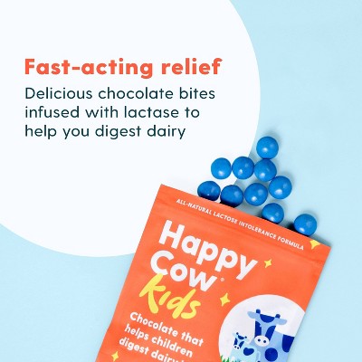 Happy Cow Kids' Fast Acting Lactase Dietary Supplement Sugar Shell - Chocolate - 35ct