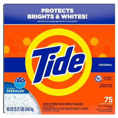 Tide Turbo High Efficiency Powder Laundry Detergent Original - 75 Loads/85oz
