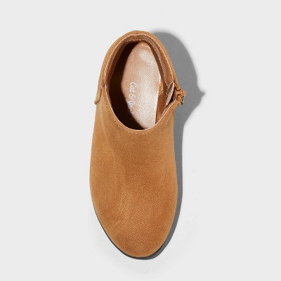Toddler Penelope Zipper Boots - Cat & Jack Cognac 10T