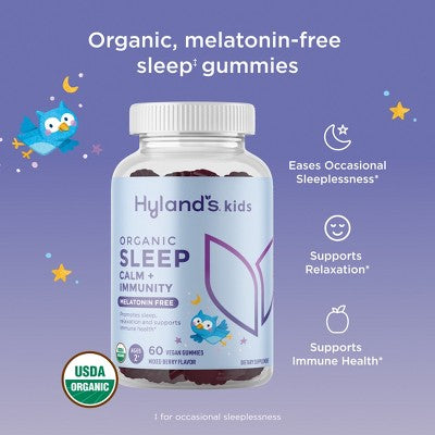 Hyland's Kids Melatonin-Free Organic Sleep Calm + Immunity Gummies - 60ct