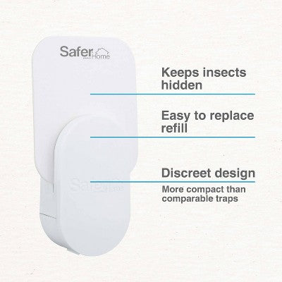 Safer Home Indoor Fly Trap Starter Kit (1 Plug-In Base + 2 Refills)