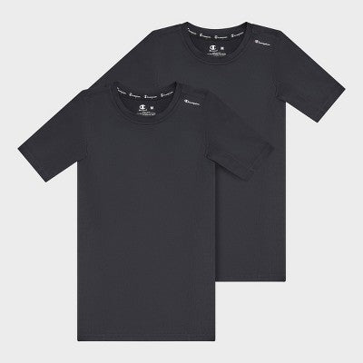 Champion Youth 2pk Compression T-Shirt -Black/Black - S