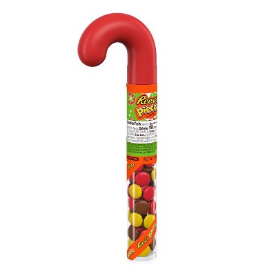 Reese's Pieces Peanut Butter Filled Plastic Cane Christmas Candy - 1.4oz
