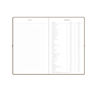 Rhi James for Blue Sky Weekly/Monthly Planner 15 Month Bookbound 5"x8" Faux Leather Hardcover - Chestnut