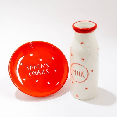 Santa's Milk and Cookies Ceramic Serveware - Bullseye's Playground