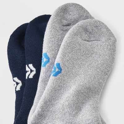 Boys' 2pk Mountain Print Outdoor Crew Socks - All In Motion Blue L